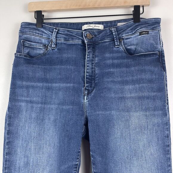 Mavi Womens Jeans 32 Kendra High Rise Straight Leg Denim Blue Mid Wash Stretch - Picture 2 of 10